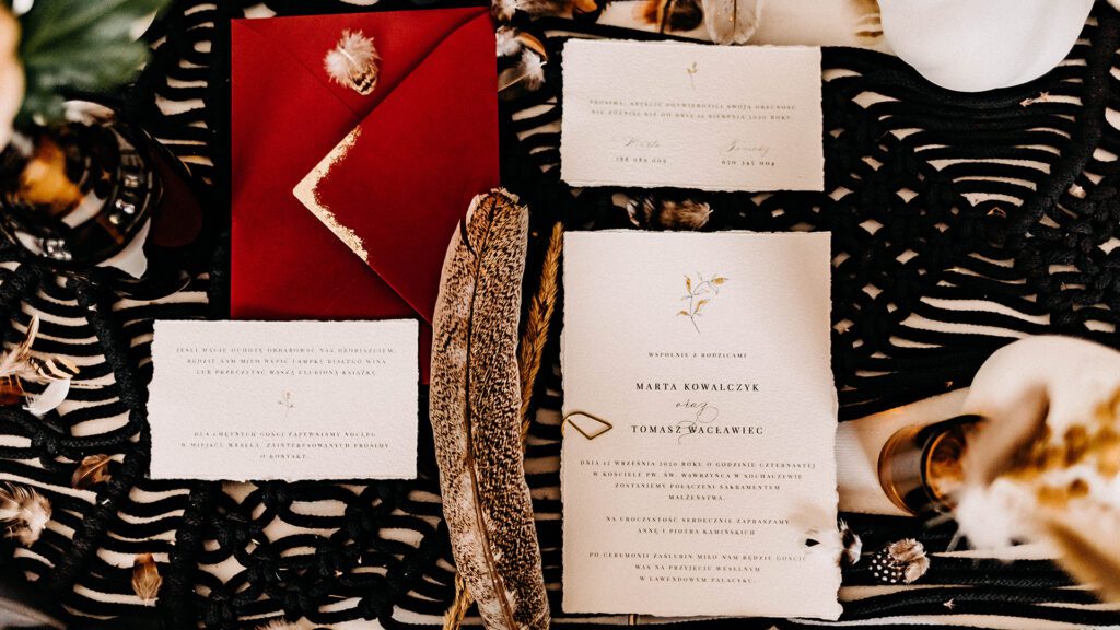 Pomysł na zaproszenia ślubne Zaproszenia slubne online boho