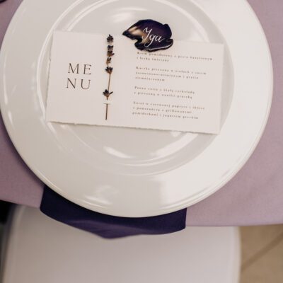 Menu "Flower" z suszonymi kwiatami