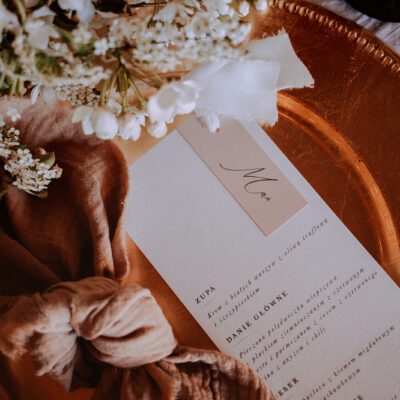 Menu połączone z winietką