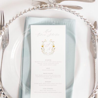 Menu połączone z winietką "Cecily"