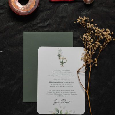 Zaproszenie ślubne z eukaliptusem “sofia”