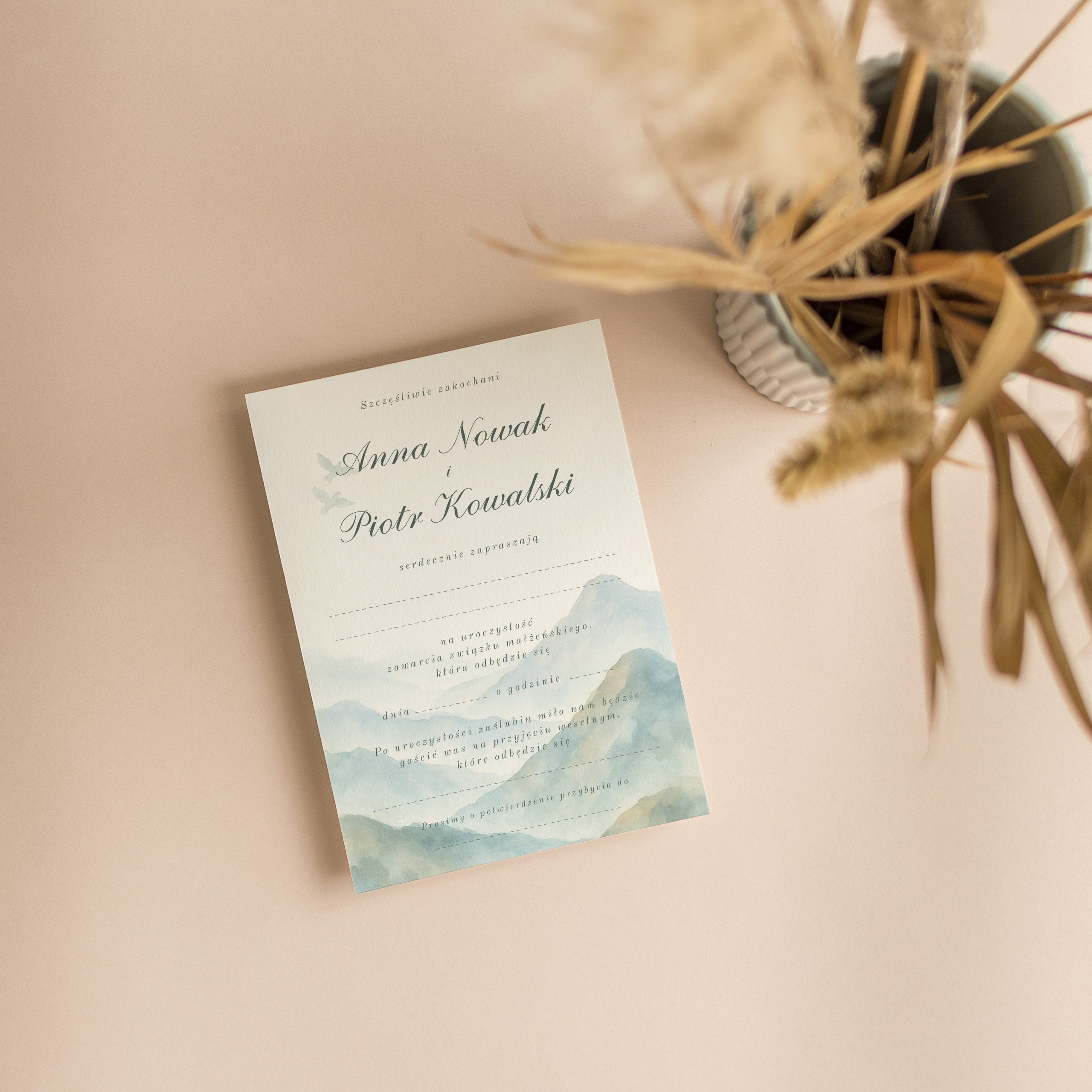 Zaproszenia ślubne „Pod Górskim Niebem”